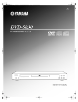 Yamaha DVD-S830 Návod k obsluze