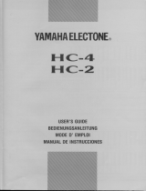 Yamaha Electone HC-2 Uživatelský manuál