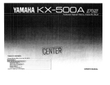 Yamaha KX-500A Návod k obsluze