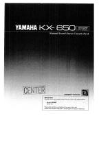 Yamaha KX-650 RS Návod k obsluze