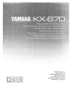 Yamaha KX-670 Návod k obsluze