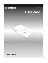 Yamaha LPX-500 Uživatelský manuál