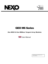 Nexo Geo M620 Uživatelský manuál