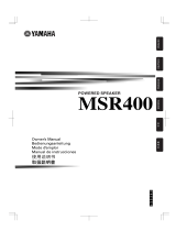 Yamaha MSR400 Návod k obsluze