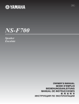 Yamaha NS-F700 Uživatelský manuál