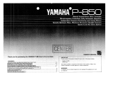 Yamaha P-850 Návod k obsluze