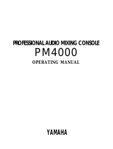Yamaha PM4000 Uživatelský manuál
