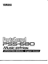 Yamaha PortaSound PSS-680 Návod k obsluze