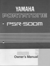 Yamaha PortaTone PSR-500M Návod k obsluze