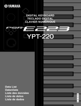 Yamaha PSR-E223 list