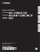 Yamaha PSREW300SA Uživatelský manuál