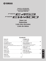 Yamaha PSR-E453 list