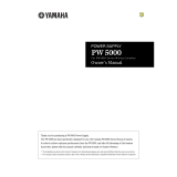 Yamaha PW5000 Uživatelský manuál
