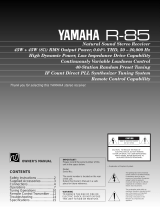 Yamaha R-85 Uživatelský manuál