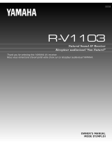 Yamaha R-V1103 Uživatelský manuál