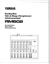 Yamaha RM602 Uživatelský manuál