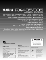 Yamaha RX-485 Uživatelský manuál