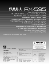 Yamaha RX-595 Uživatelský manuál