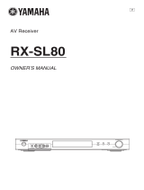 Yamaha RX-SL80 Uživatelský manuál