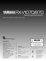 Yamaha RX-V1070 Uživatelský manuál