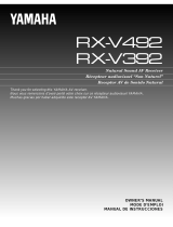 Yamaha RX-V392RDS Uživatelský manuál