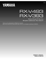 Yamaha RX-V393 Uživatelský manuál