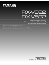 Yamaha RX-V692 Uživatelský manuál