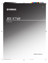 Yamaha RX-V740 Uživatelský manuál