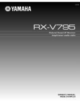 Yamaha RX-V795 Uživatelský manuál
