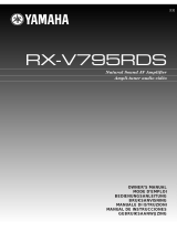 Yamaha RX-V795RDS Uživatelský manuál