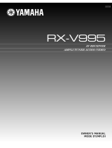 Yamaha RX-V995 Uživatelský manuál