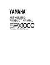 Yamaha SPX1000 Návod k obsluze