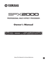 Yamaha SPX2000 Uživatelský manuál