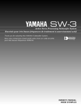 Yamaha SW-3 Uživatelský manuál
