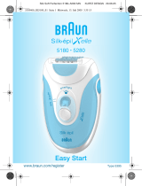 Braun 5180, 5280, Silk-épil X'elle Easy Start Uživatelský manuál