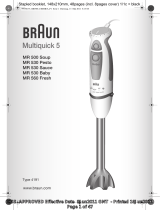 Braun Multiquick 5 MR 500 Uživatelský manuál