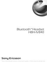 Sony Ericsson Bluetooth HBH-IV840 Uživatelský manuál