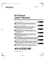 Sony KV-21CE10K FD Trinitron Uživatelský manuál