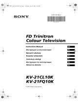 Sony KV-21FQ10K Uživatelský manuál