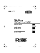 Sony KV-25RE10K Uživatelský manuál