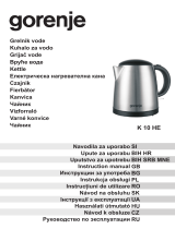 Gorenje K10HE Uživatelský manuál