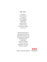 Aeg-Electrolux ESF103.1 Uživatelský manuál