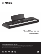 Yamaha DGX670 Portable Digital Piano Návod k obsluze