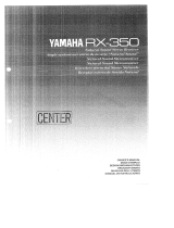 Yamaha RX-350 Návod k obsluze