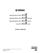 Yamaha AI8-AD8 Uživatelský manuál