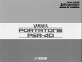 Yamaha PortaTone PSR-40 Návod k obsluze