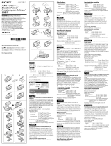 Sony AKA-SF1 Operativní instrukce