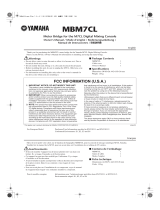 Yamaha MBM7CL Uživatelský manuál