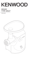 Kenwood MG47 Uživatelský manuál