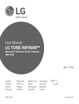 LG HBS-920 Silver Uživatelský manuál